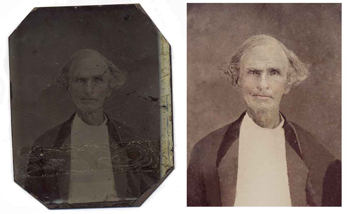 daguerreotype digitally restored by Robert Berdan