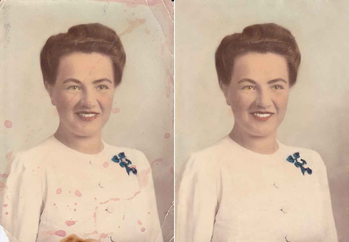 Hand coloured photographed digitally restored by Robert Berdan